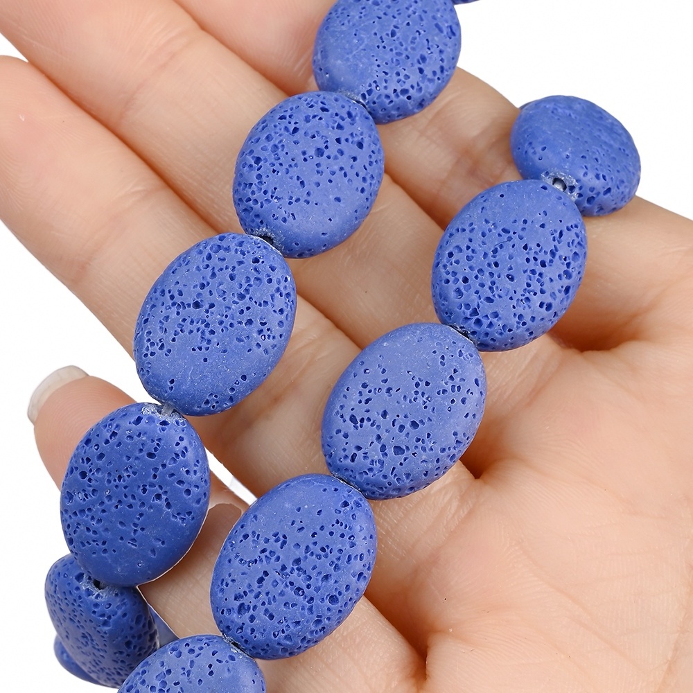 Natural Stone Beads Ellipse Loose Spacer Beads